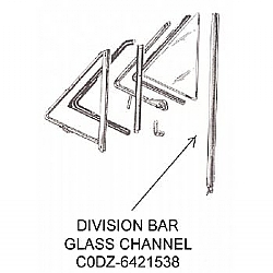 1960-1965 DIVISION BAR RIGID CHANNELS - ALL MODELS - PAIR