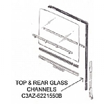 1960-1965 TOP & REAR GLASS CHANNELS - ALL MODELS- PAIR