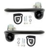 1964-1965 OUTSIDE HANDLES W/BUTTONS & HARDWARE - BLACK - PAIR