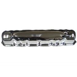 1960-1965 6 CYLINDER VALVE COVERS - CHROME -  PLAIN