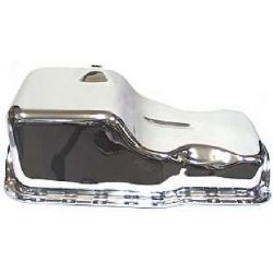 1963-1970 V-8 OIL PAN- CHROME - FRONT SUMP