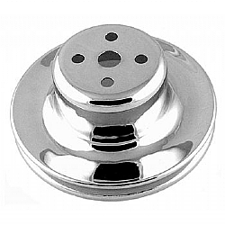 1963-1968 V-8 WATER PUMP PULLEYS SINGLE SHEATH - CHROME