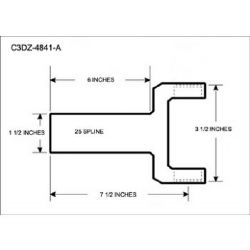 DRIVESHAFT YOKES - V-8 - 25 SPLINE 