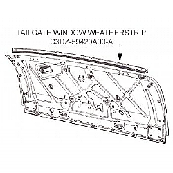 1960-1965 TAILGATE BELTLINE WEATHERSTRIPS