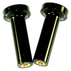 1960-1964 DOOR LOCK KNOBS -  BLACK - PAIR