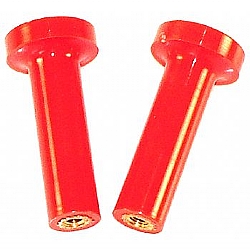 1960-1964 DOOR LOCK KNOBS - RED - PAIR