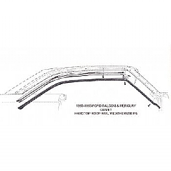 1963-1965 HARDTOP ROOF RAIL SEALS - PAIR