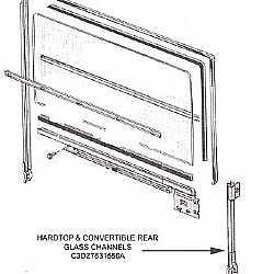 1963-1965 HARDTOP & CONVERTIBLE REAR GLASS CHANNELS