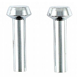 1965 DOOR LOCK KNOBS - CHROME- PAIR 