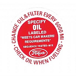 1960-1965 OIL FILLER CAP DECALS