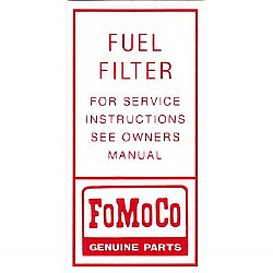 1960-1966 FUEL FILTER DECALS