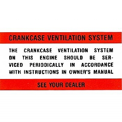 1960-1965 CRANKCASE VENT AIR CLEANER DECALS