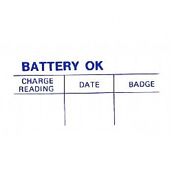 1960-1963 BATTERY TEST OK DECALS