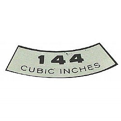 1960-1964 144 C.I. AIR CLEANER DECALS