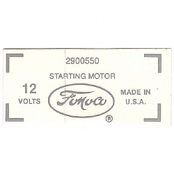 1960 STARTER DECALS