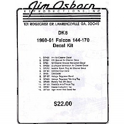 1960-1961 DECAL KITS