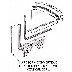 1963-1965 QUARTER WINDOW FRONT VERTICAL SEALS