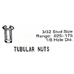 1960-1965 BARREL NUTS- 3/32 INCH DIAMETER STUDS