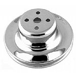 1963-1968 V-8 WATER PUMP PULLEYS SINGLE SHEATH - CHROME