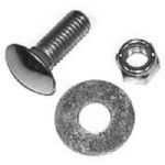 1960-1965 BUMPER BOLTS WITH WASHERS & LOCK NUTS