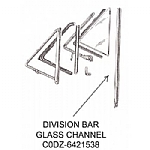 1960-1965 DIVISION BAR RIGID CHANNELS - ALL MODELS - PAIR