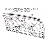 1960-1965 TAILGATE BELTLINE WEATHERSTRIPS