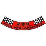 1965 289 HI-PERF AIR CLEANER DECALS