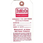 1960-1965 ANTI-FREEZE TAGS 