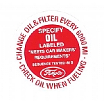 1960-1965 OIL FILLER CAP DECALS