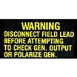 1962-1964 VOLTAGE REGULATOR WARNING DECALS