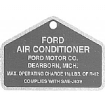 1964-1970 AIR CONDITIONER ALUMINUM TAGS