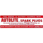 1962-1966  AUTOLITE SPARK PLUG AIR CLEANER DECALS