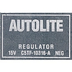 1965-1966 VOLTAGE REGULATOR DECALS