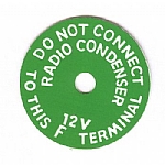 1960-1964 GENERATOR WARNING TAGS