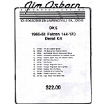 1960-1961 DECAL KITS