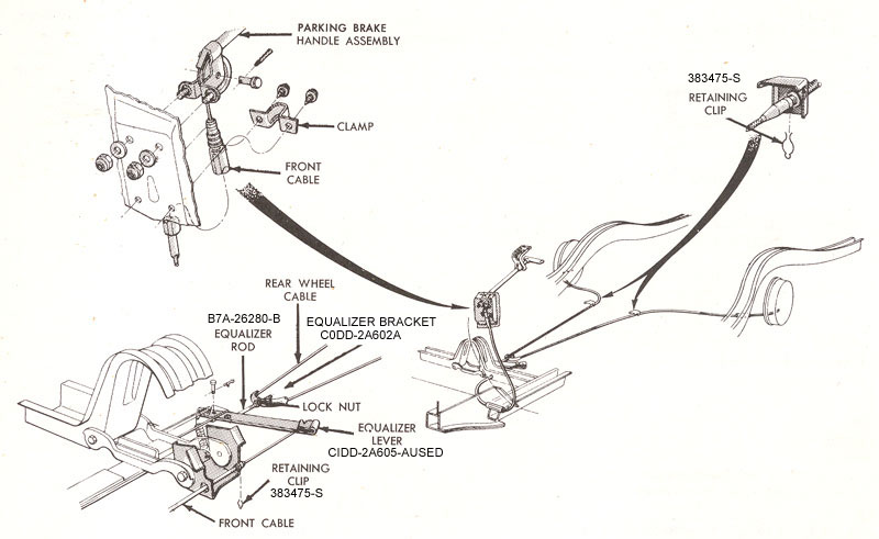 Parking/Emergency Brake 63 Sprint Convertible | Ford Automobiles